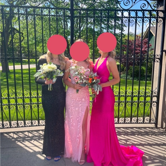 Hot Pink Amarra Prom Dress - Picture 2 of 4